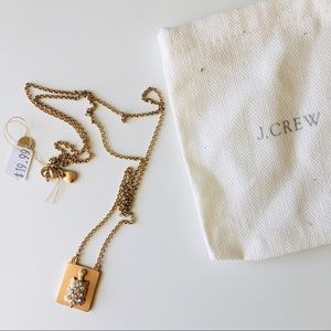 J. CREW Plated Turtle Pendant Necklace